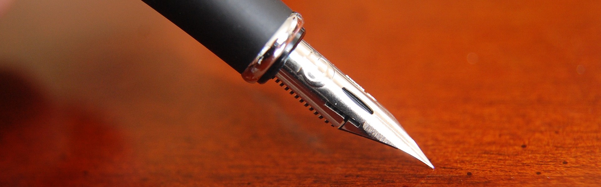 Header image of a fountain pen nib