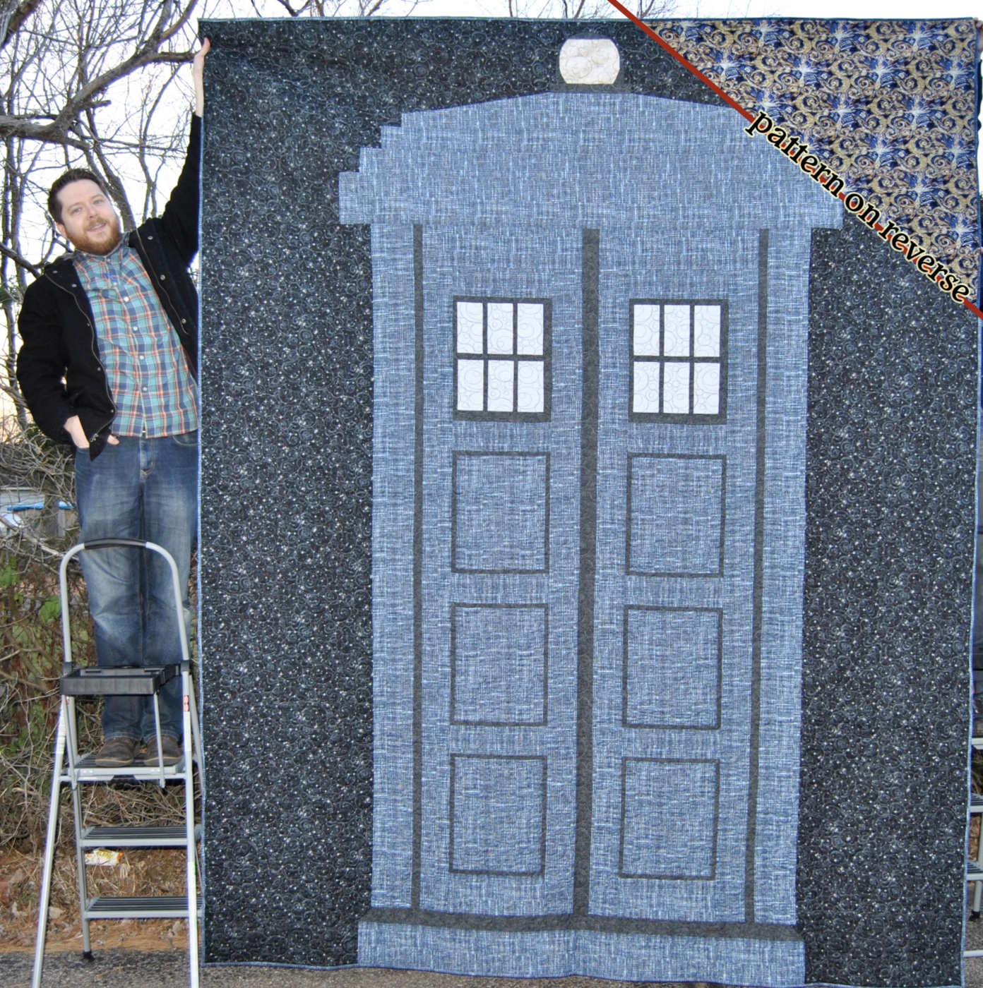 LIfe Size Tardis Quilt Donated by Tracy Rucka!
